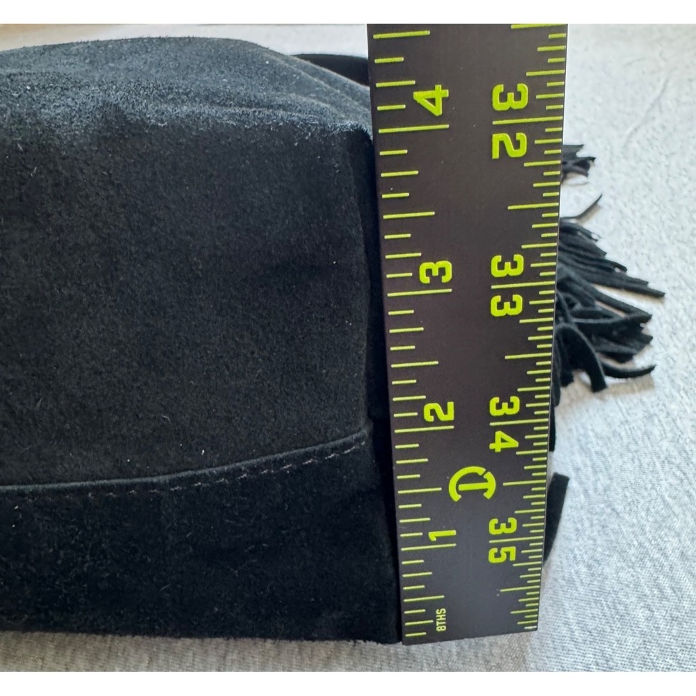Haute‎ Hippie Style Fringe Suede Hobo Bag Black - Picture 16 of 16